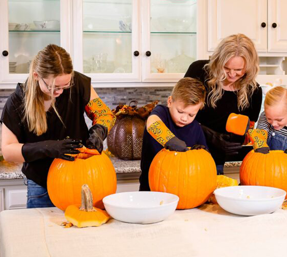 Halloween Moments: Pumpkin Glove Scraper - Pumpkin Carving Kit