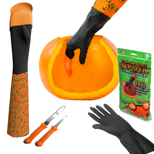 Adult Pumpkin Glove Scraper Kit